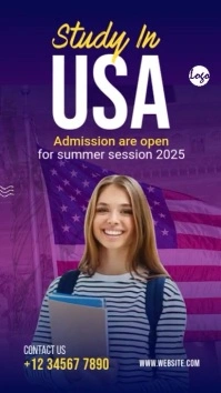 Study in USA Template Instagram Reel