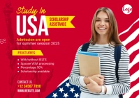Study in USA Template Postcard
