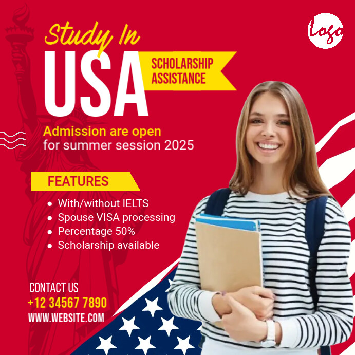 Study in USA Template | PosterMyWall