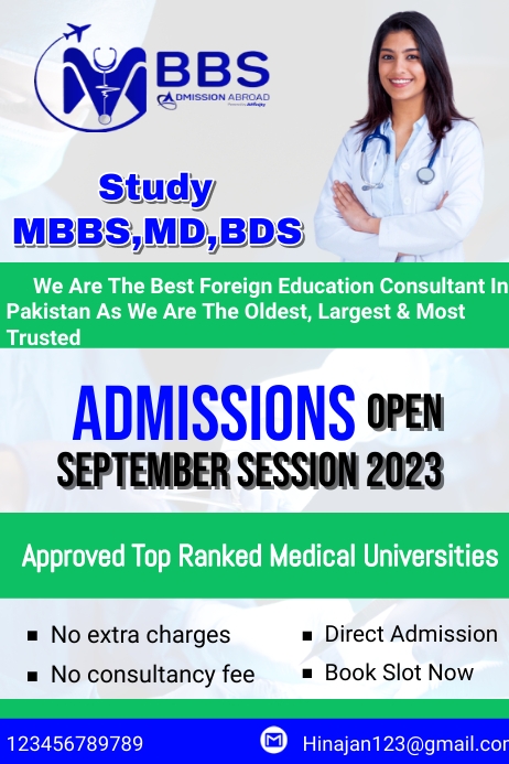 Study MBBS flyer,mbbs program admissions flye Transparent 4 stopy × 6 stóp template