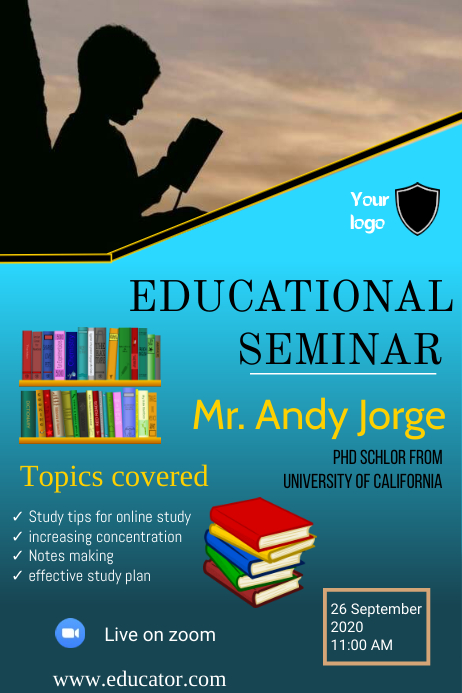 Study seminar Template | PosterMyWall