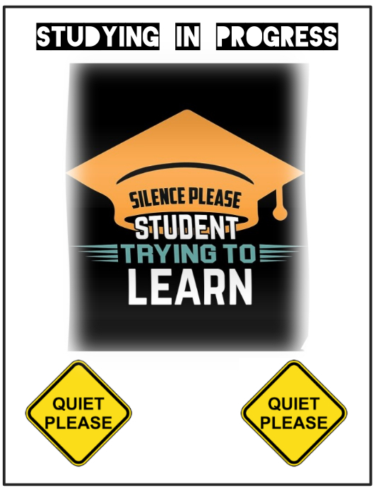 Study In Progress Studying in Progress Template | PosterMyWall