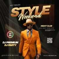 style club party night advert template Square (1:1)