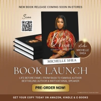 Stylish Brown & Gold Author Book Launch Release Social Media Instagram Post template