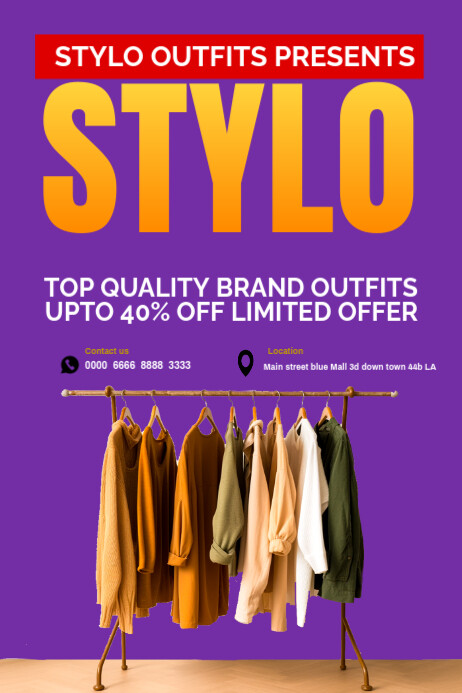 Stylo outfit Template | PosterMyWall