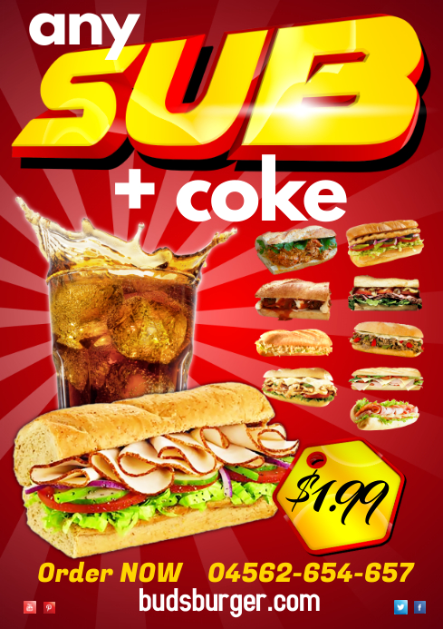 Sub Menu Flyer Template | PosterMyWall