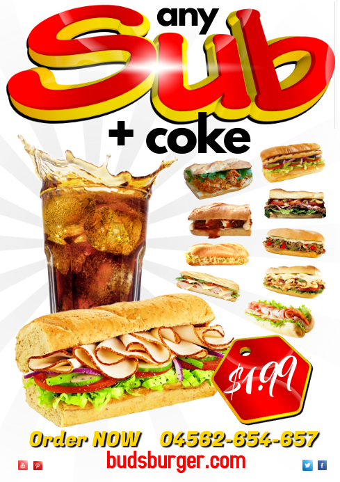 Sub Menu Poster Template | PosterMyWall