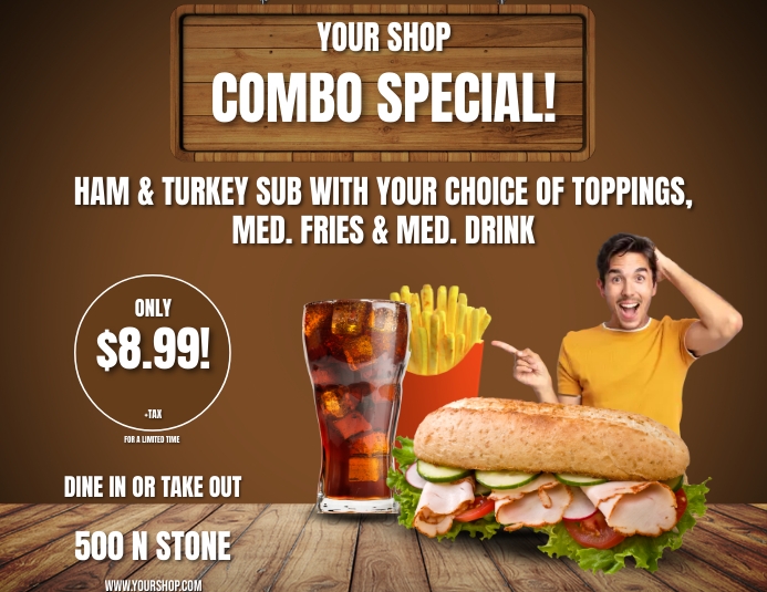 SUB SHOP SPECIAL Template | PosterMyWall
