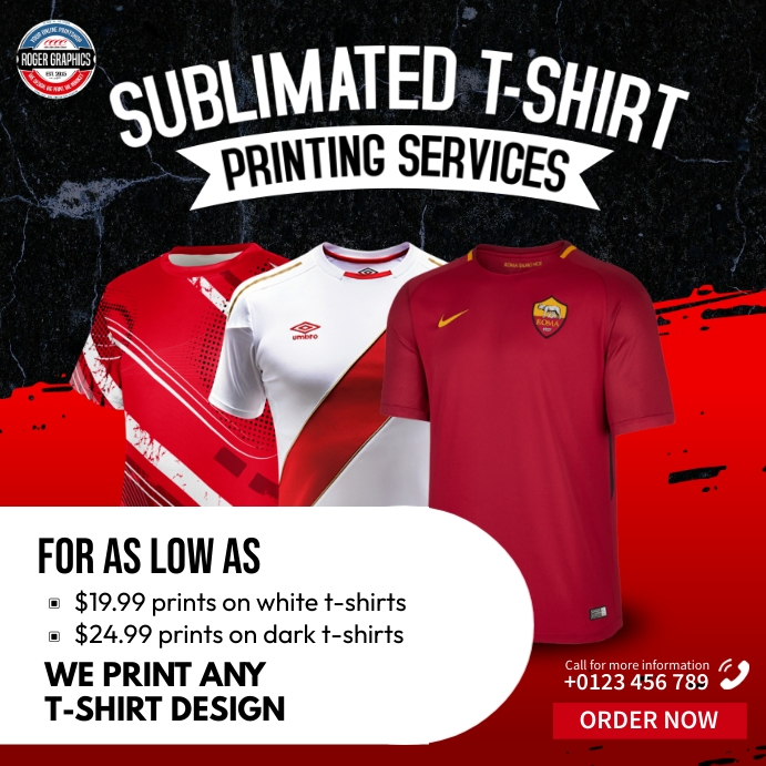 Shirts Posts Sublimated T-Shirts Ads Template | PosterMyWall
