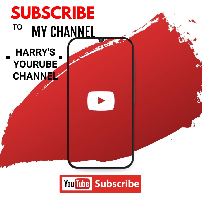 SUBSCRIBE TO MY CHANNEL Template | PosterMyWall