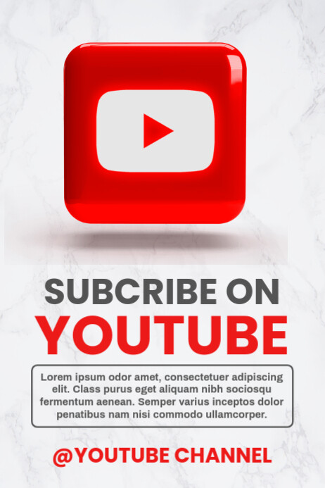Subscribe Youtube Channel Poster template