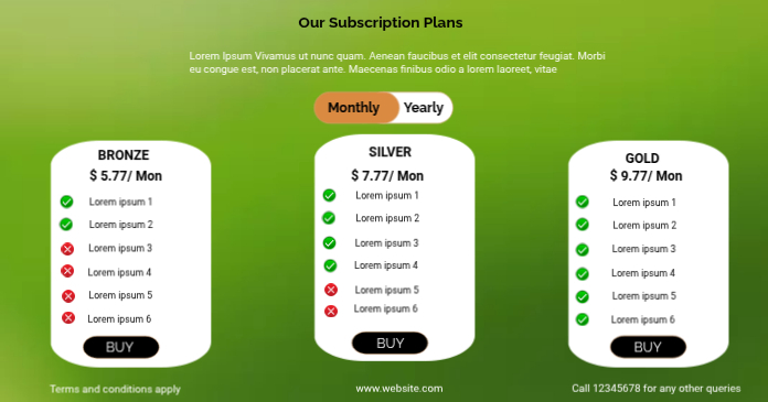 Pricing Plans Facebook Post Template | PosterMyWall