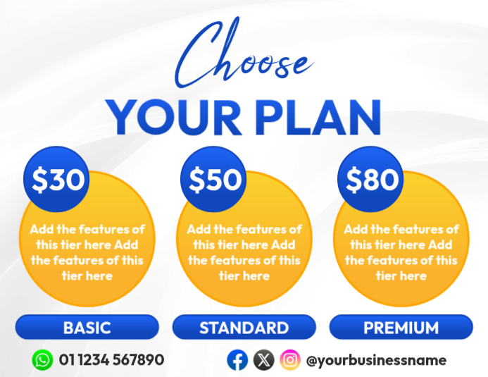 subscription packages Template | PosterMyWall