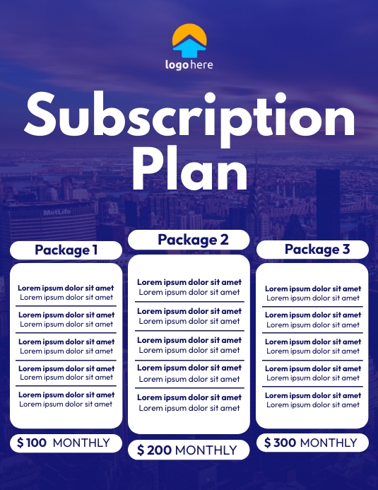 subscription plan Template PosterMyWall subscription plan Template PosterMyWall