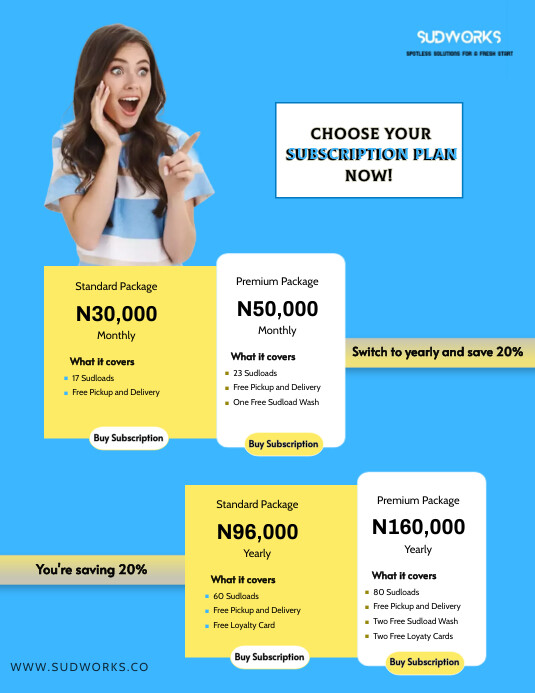 Subscription Plan/Package Template | PosterMyWall