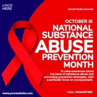 Substance Abuse Prevention Month Instagram Post template