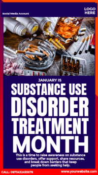 Substance Use Disorder Month Instagram Story template