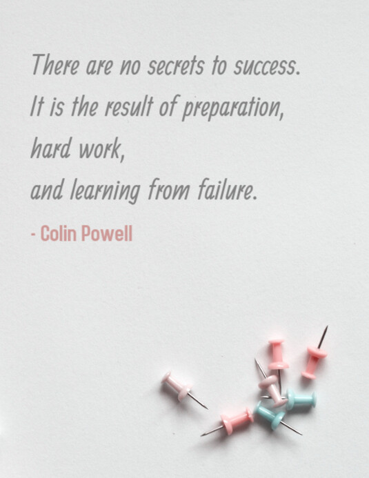 Success And Hardwork Quote Minimalist Poster Template Postermywall