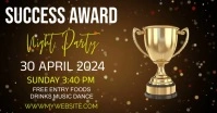 Success award night party flyers Facebook Shared Image template