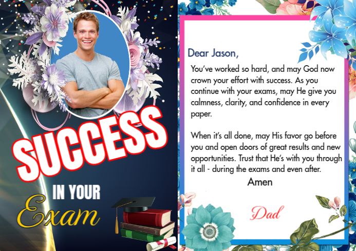 Success Card Ad A3 template