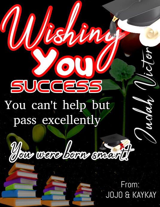 Success Card Designs Success in Exams card Design Template | PosterMyWall