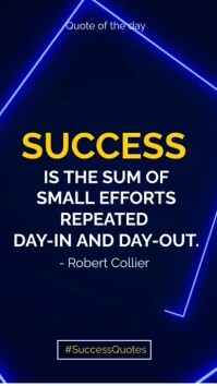 Success Insta Posts Success Motivational Quote Insta Video Story Template | PosterMyWall