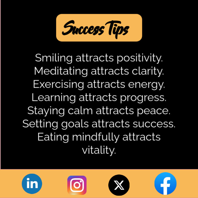 Success Tips And Motivation Template Design | PosterMyWall