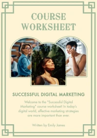 Successful marketing course worksheet A4 template