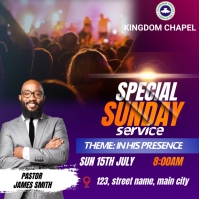 Church Inauguration Design Blue Church Inauguration Instagram Post Template | PosterMyWall