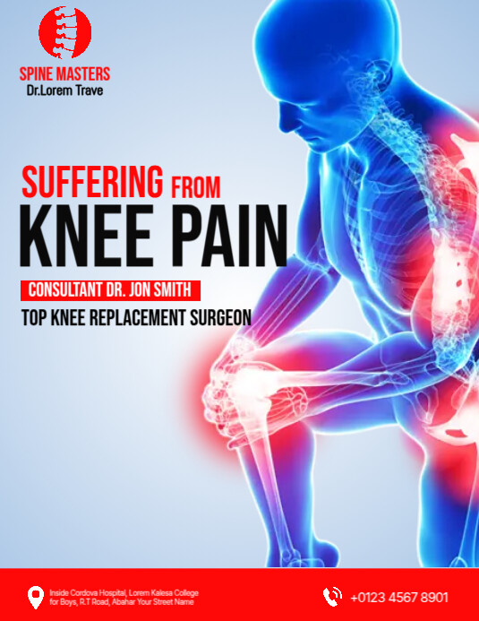 Suffering From Knee Pain Template | PosterMyWall