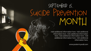 Negro Suicide Prevention Awareness Digitalanzeige Template