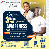 suicide awareness Conference poster template