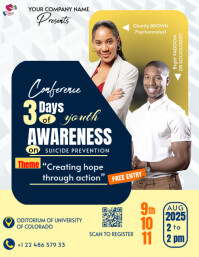 Suicide prévention awarness poster Flyer (US Letter) template