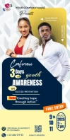 Suicide prevention awareness banner Rolbanner 3' × 6' template