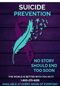 Paars Suicide Prevention Awareness A4 Template