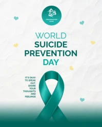 Suicide prevention flyer | suicide awareness post Instagram Portrait template
