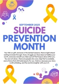 Suicide Prevention Month Event A4 template