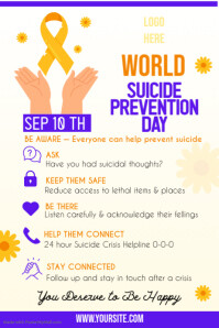 Suicide Prevention Posters template