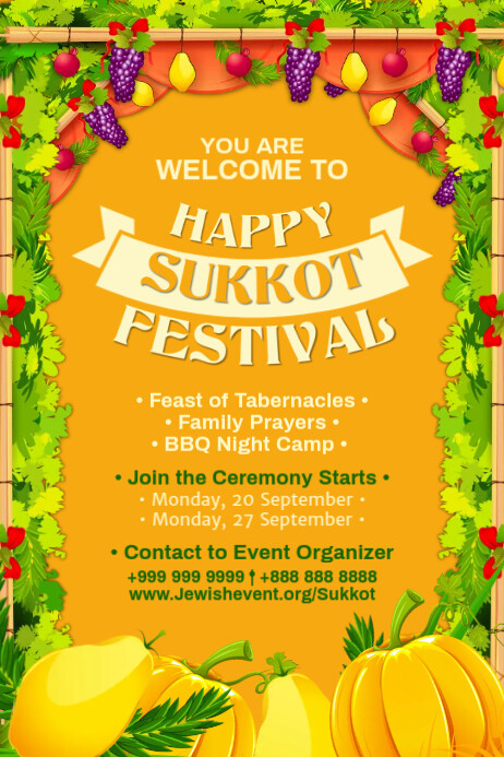 2+ Free Sukkot Digital Display (16:9) Templates | PosterMyWall