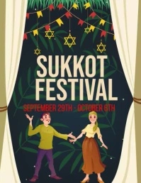 Sukkot Festival Folheto (US Letter) template