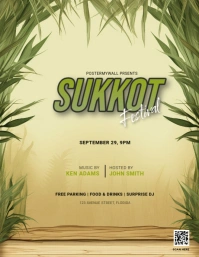 Sukkot flyer template Рекламная листовка (US Letter)