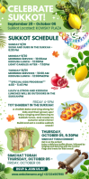 Sukkot Schedule Banner Template Rollbanner 3 stopy × 6 stóp