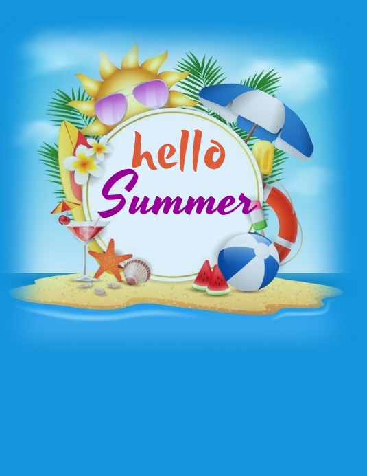 Sumer flyer template