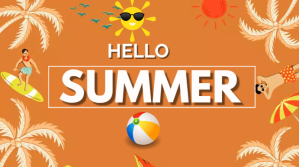 Summer, hello summer, holidays Presentation (16:9) template