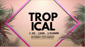 summer,spring,tropical Vidéo de couverture Facebook (16:9) template