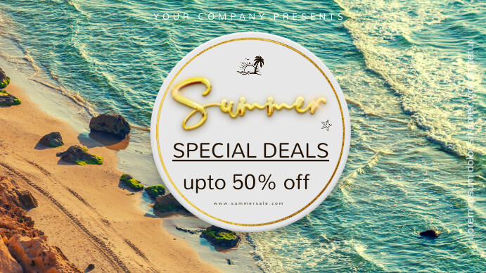 summer, retail, event, party Voorlegging (16:9) template