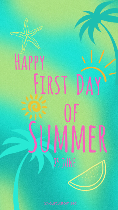 summer, spring, event, beach party Instagram 快拍 template