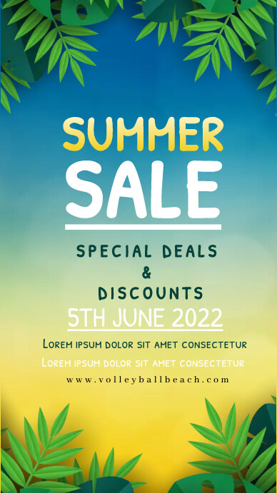 summer, spring, event, spring card Instagram Story template