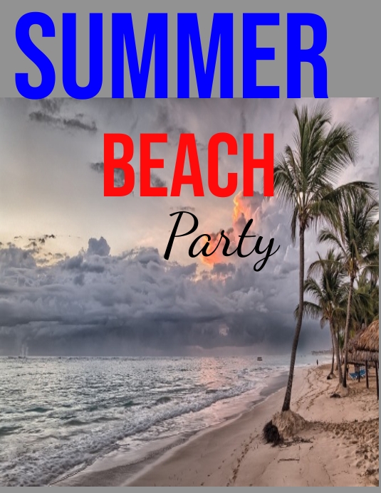 Summer,summer party Flyer (US Letter) template