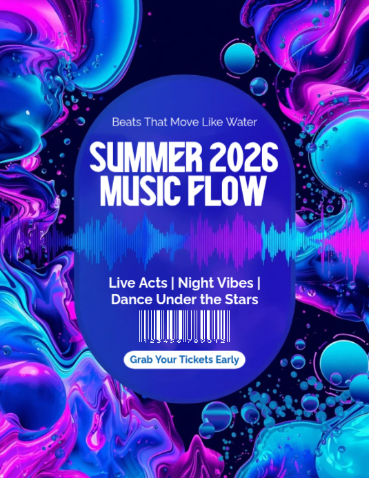 Summer Music Festival Flyers Template | PosterMyWall
